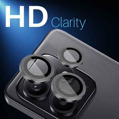 For Xiaomi Redmi Note 14 5G NORTHJO Camera LensCD Vein Metal Ring Tempered Glass Film(Black)