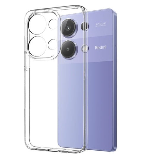 Pour Xiaomi Redmi Note 13 Pro 4G NORTHJO Étui de téléphone en TPU transparent avec film en verre trempé (transparent)