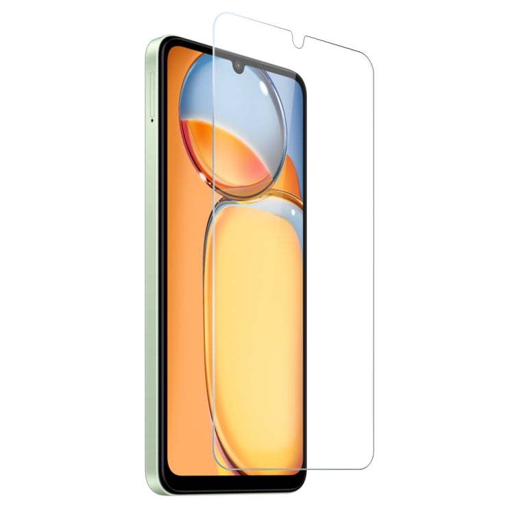 For Xiaomi Redmi 13C 4G NORTHJO Transparent TPU Phone Case with Tempered Glass Film(Transparent)