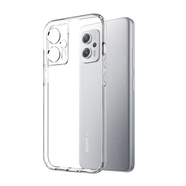 For Xiaomi Redmi Note 11T Pro 4G / 5G NORTHJO Transparent TPU Phone Case with Tempered Glass Film(Transparent)