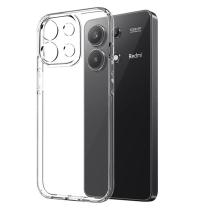 For Xiaomi Redmi Note 13 4G NORTHJO Transparent TPU Phone Case with Tempered Glass Film(Transparent)