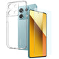 For Xiaomi Redmi Note 13 5G NORTHJO Transparent TPU Phone Case with Tempered Glass Film(Transparent)