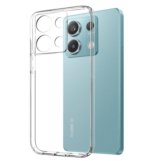 Pour Xiaomi Redmi Note 13 5G NORTHJO Coque de téléphone transparente en TPU avec film en verre trempé (transparent)