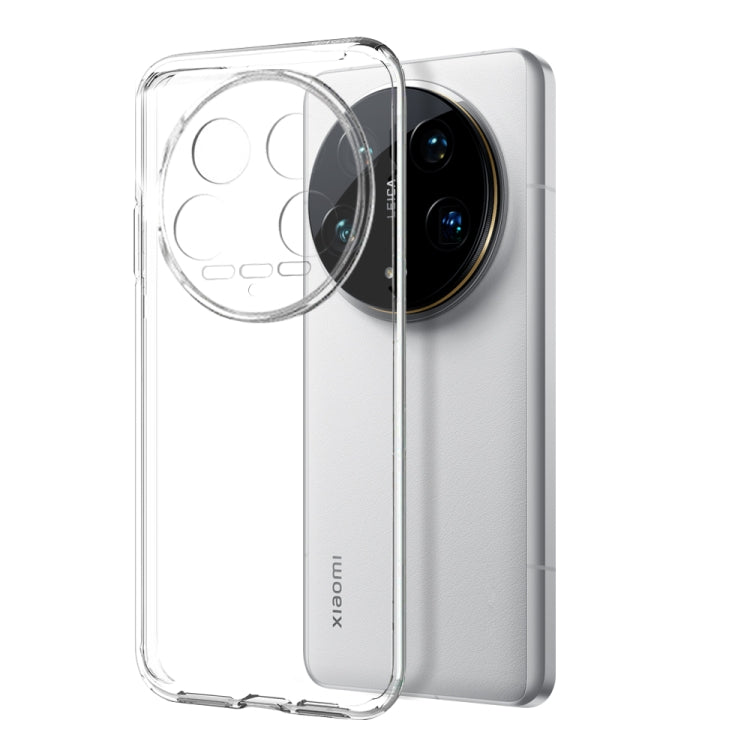 Pour Xiaomi 14 Ultra 5G NORTHJO Coque de téléphone en TPU transparent avec film en verre trempé (transparent)