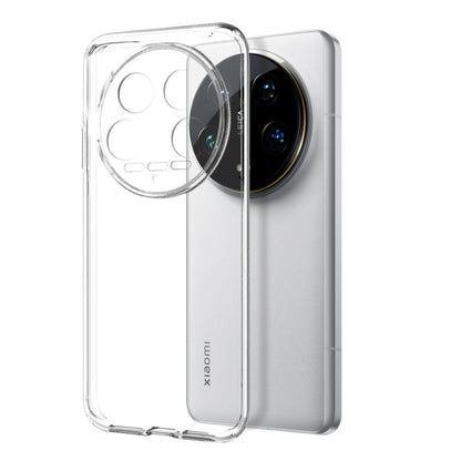 Pour Xiaomi 14 Ultra 5G NORTHJO Coque de téléphone en TPU transparent avec film en verre trempé (transparent)
