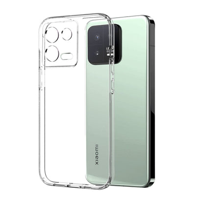 For Xiaomi 13 5G NORTHJO Transparent TPU Phone Case with Tempered Glass Film(Transparent)