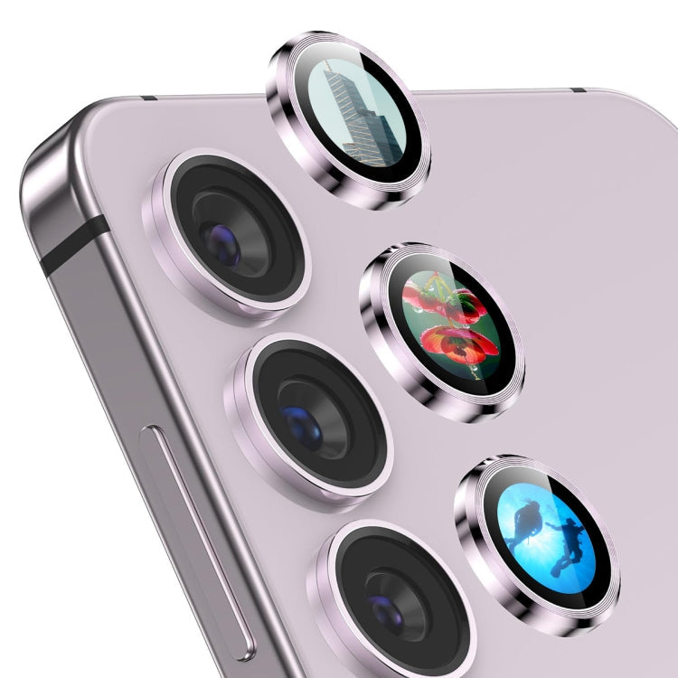Pour Samsung Galaxy S24 5G ENKAY Hat-Prince AR 9H Film en verre trempé en alliage d'aluminium pour objectif arrière (violet)