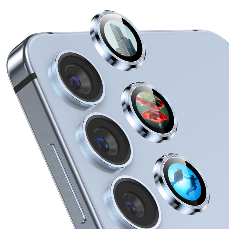 Pour Samsung Galaxy S23 5G / S23+ 5G ENKAY Hat-Prince AR Film de protection d'objectif arrière en verre trempé en alliage d'aluminium 9H (Bleu clair)