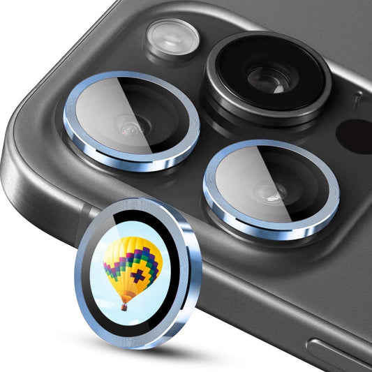 Pour iPhone 14 Pro / 14 Pro Max ENKAY Hat-Prince AR Film en verre trempé en alliage d'aluminium pour objectif arrière 9H (Sierra Blue)