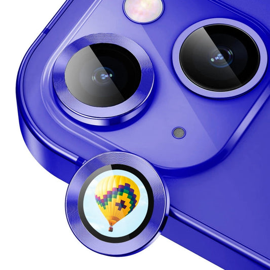 Pour iPhone 13 / 13 mini ENKAY Hat-Prince Film en verre trempé en alliage d'aluminium pour objectif arrière 9H AR (Bleu roi)
