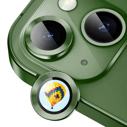 For iPhone 13 / 13 mini ENKAY Hat-Prince AR 9H Rear Lens Aluminium Alloy Tempered Glass Film(Dark Green)