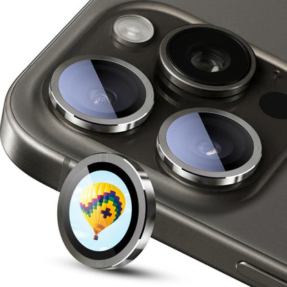 For iPhone 13 Pro / 13 Pro Max ENKAY Hat-Prince AR 9H Rear Lens Aluminium Alloy Tempered Glass Film(Graphite Grey)