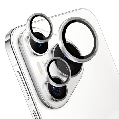 For Huawei Pura 70 NORTHJO Camera Lens CD Vein Metal Ring Tempered Glass Film(Silver)
