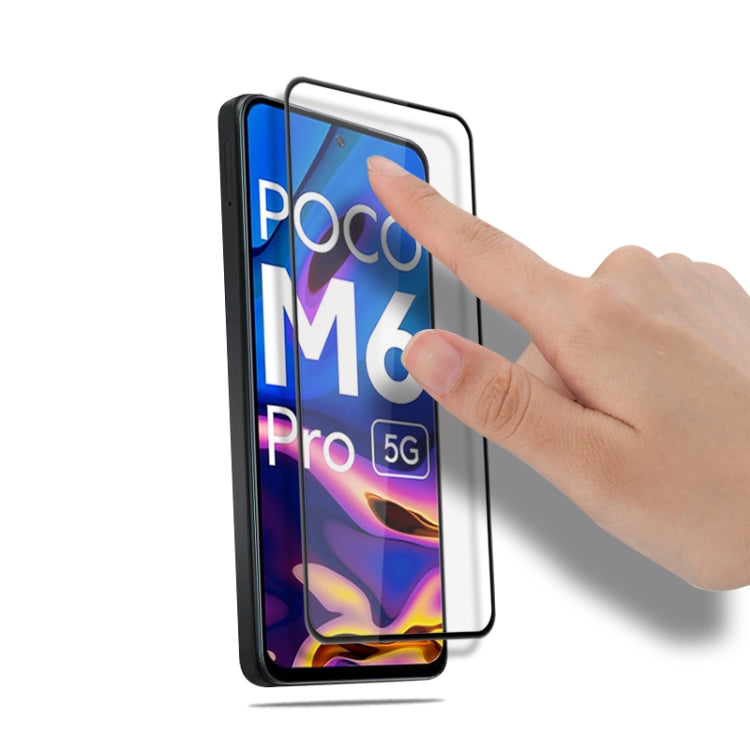 For Xiaomi Poco M6 Pro 5G mocolo 2.5D Full Glue Full Cover Tempered Glass Film