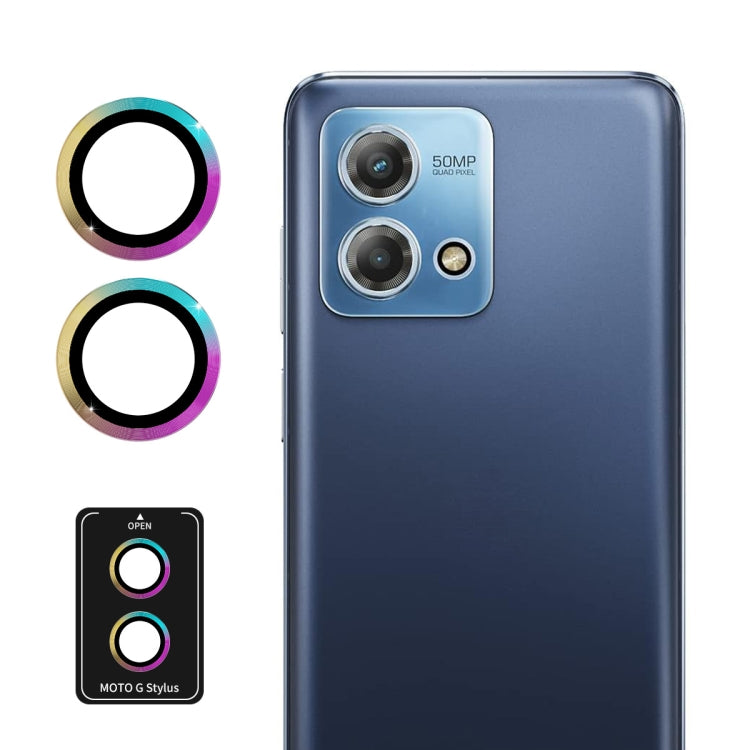 For Motorola Moto G Stylus 5G 2023 ENKAY Hat-Prince 9H Rear Camera Lens Aluminium Alloy Tempered Glass Film(Colorful)