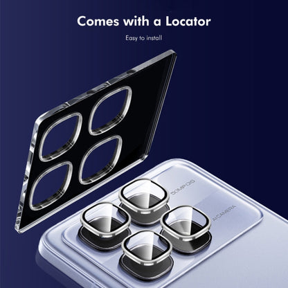 For Redmi K70 Ultra ENKAY Hat-Prince 9H Rear Camera Lens Aluminium Alloy Tempered Glass Film(Black)