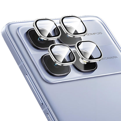 For Redmi K70 Ultra ENKAY Hat-Prince 9H Rear Camera Lens Aluminium Alloy Tempered Glass Film(Silver)