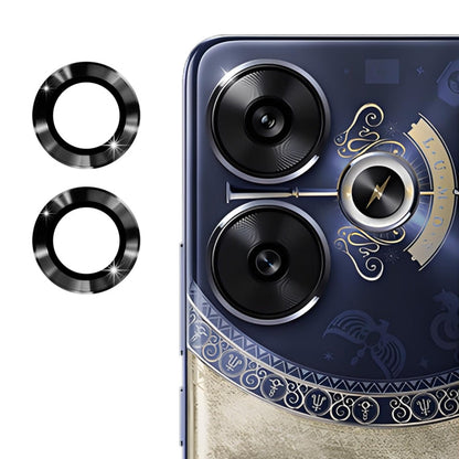 Pour Redmi Turbo 3 ENKAY Hat-Prince Film en verre trempé en alliage d'aluminium pour objectif de caméra arrière 9H (noir)