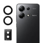 Pour Redmi Note 13 5G ENKAY Hat-Prince Film en verre trempé en alliage d'aluminium pour objectif d'appareil photo arrière 9H (Noir)