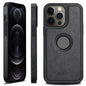 For iPhone 12 Pro Suteni G1 Magsafe Leather Back Phone Case(Black)