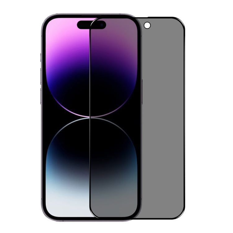 For iPhone 14 Pro NORTHJO A++ 28 Degree Privacy Full Glue Silk Printing Tempered Glass Film