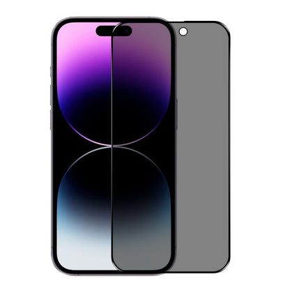 For iPhone 14 Pro NORTHJO A++ 28 Degree Privacy Full Glue Silk Printing Tempered Glass Film