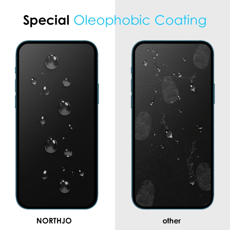 For iPhone 12 Pro Max NORTHJO A++ 28 Degree Privacy Full Glue Silk Printing Tempered Glass Film