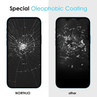 For iPhone 12 Pro Max NORTHJO A++ 28 Degree Privacy Full Glue Silk Printing Tempered Glass Film