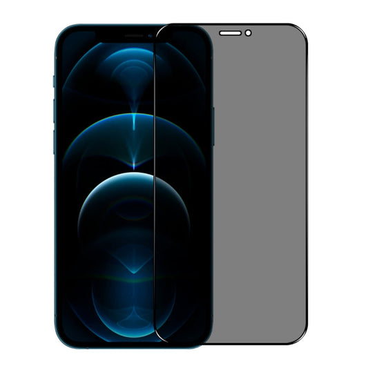 For iPhone 12 / 12 Pro NORTHJO A++ 28 Degree Privacy Full Glue Silk Printing Tempered Glass Film