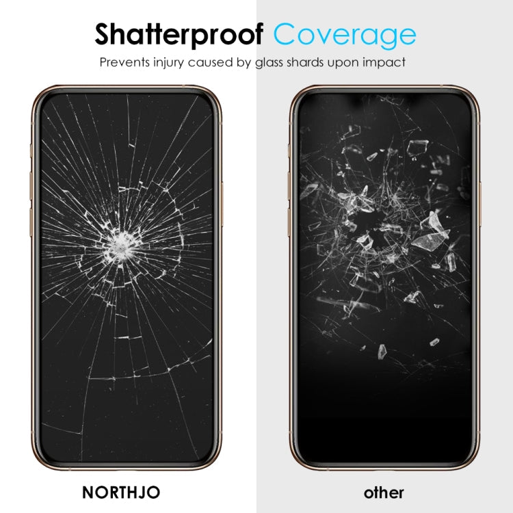 For iPhone 11 Pro Max / XS Max NORTHJO A++ 28 Degree Privacy Full Glue Silk Printing Tempered Glass Film
