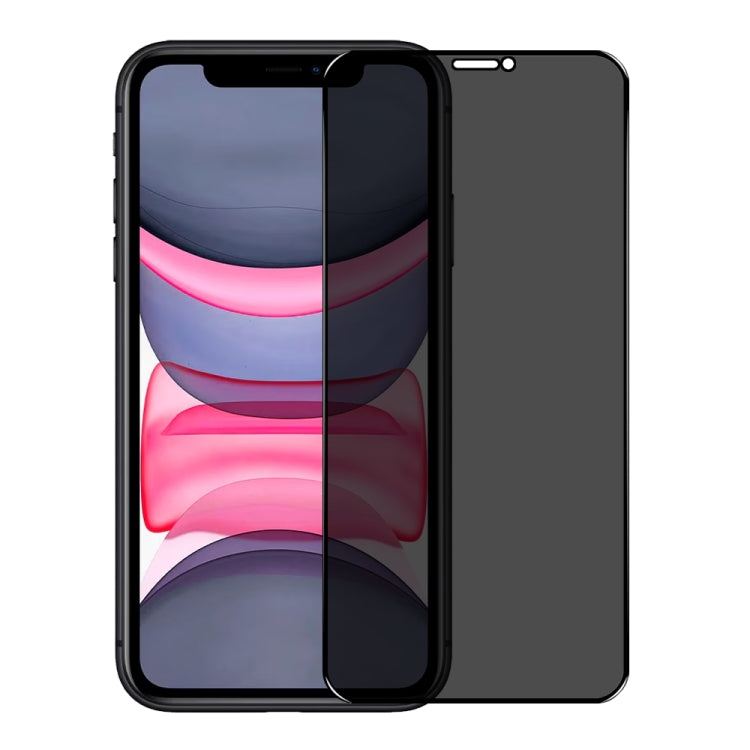 For iPhone 11 / XR NORTHJO A++ 28 Degree Privacy Full Glue Silk Printing Tempered Glass Film