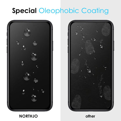 For iPhone 11 / XR NORTHJO A++ 28 Degree Privacy Full Glue Silk Printing Tempered Glass Film