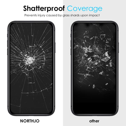 For iPhone 11 / XR NORTHJO A++ 28 Degree Privacy Full Glue Silk Printing Tempered Glass Film
