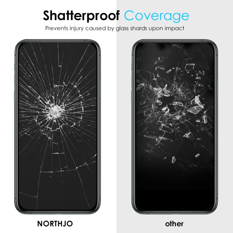 For iPhone 11 Pro / X / XS NORTHJO A++ 28 Degree Privacy Full Glue Silk Printing Tempered Glass Film