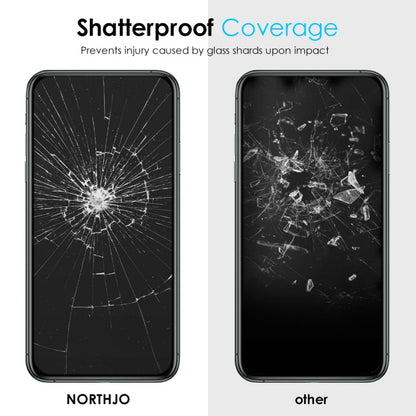 For iPhone 11 Pro / X / XS NORTHJO A++ 28 Degree Privacy Full Glue Silk Printing Tempered Glass Film