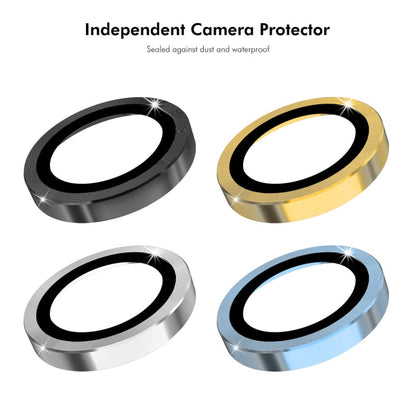 Pour Xiaomi Redmi 12 4G ENKAY Hat-Prince 9H Film en verre trempé en alliage d'aluminium pour objectif de caméra arrière (Noir)