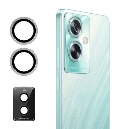 For OPPO A79 5G ENKAY Hat-Prince 9H Rear Camera Lens Aluminium Alloy Tempered Glass Film(Silver)