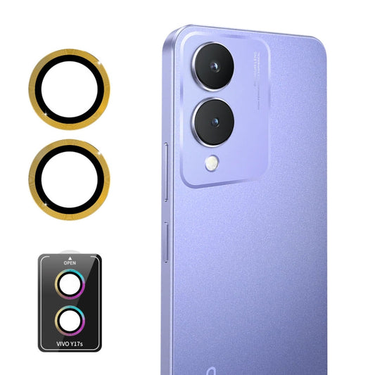 For vivo Y17s ENKAY Hat-Prince 9H Rear Camera Lens Aluminium Alloy Tempered Glass Film(Golden)