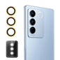 For vivo V27 / V27 Pro ENKAY Hat-Prince 9H Rear Lens Aluminium Alloy Tempered Glass Film(Gold)