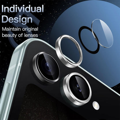 For Samsung Galaxy Z Flip6 ENKAY Hat-Prince 9H Rear Lens Aluminium Alloy Tempered Glass Film(Golden)