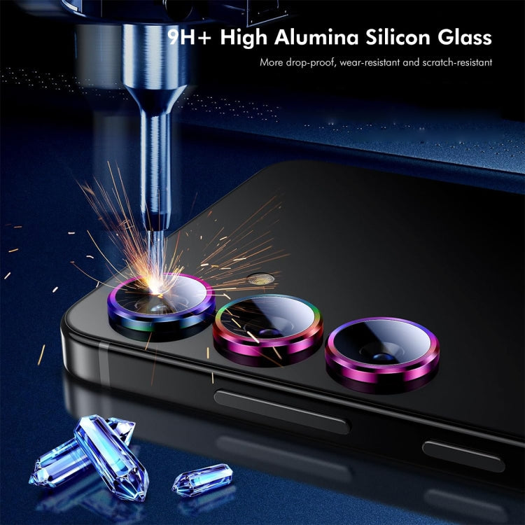For Samsung Galaxy M55 ENKAY Hat-Prince 9H Rear Camera Lens Aluminium Alloy Tempered Glass Film(Colorful)