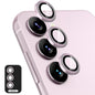 Pour Samsung Galaxy S24 FE 5G ENKAY Hat-Prince Film de protection d'objectif de caméra arrière en alliage d'aluminium et verre trempé 9H (rose)