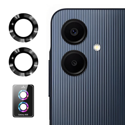 For Samsung Galaxy A06 4G ENKAY Hat-Prince 9H Rear Camera Lens Aluminium Alloy Tempered Glass Film(Black)
