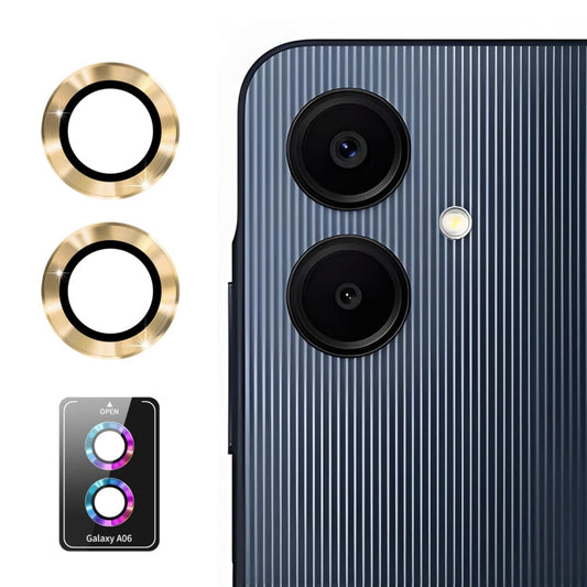 For Samsung Galaxy A06 4G ENKAY Hat-Prince 9H Rear Camera Lens Aluminium Alloy Tempered Glass Film(Golden)
