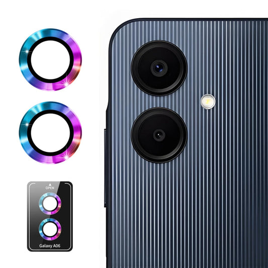 For Samsung Galaxy A06 4G ENKAY Hat-Prince 9H Rear Camera Lens Aluminium Alloy Tempered Glass Film(Colorful)