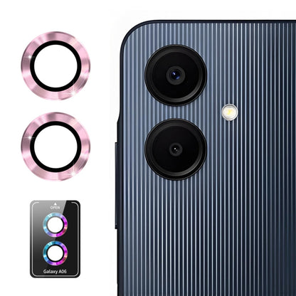 Pour Samsung Galaxy A06 4G ENKAY Hat-Prince Film de protection en verre trempé 9H pour objectif de caméra arrière en alliage d'aluminium (rose)