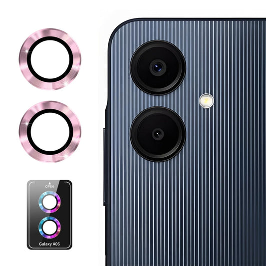 For Samsung Galaxy A06 4G ENKAY Hat-Prince 9H Rear Camera Lens Aluminium Alloy Tempered Glass Film(Pink)