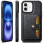 For iPhone 16 Suteni M1 Oil Wax MagSafe Detachable Horizontal Card Bag Phone Case(Black)