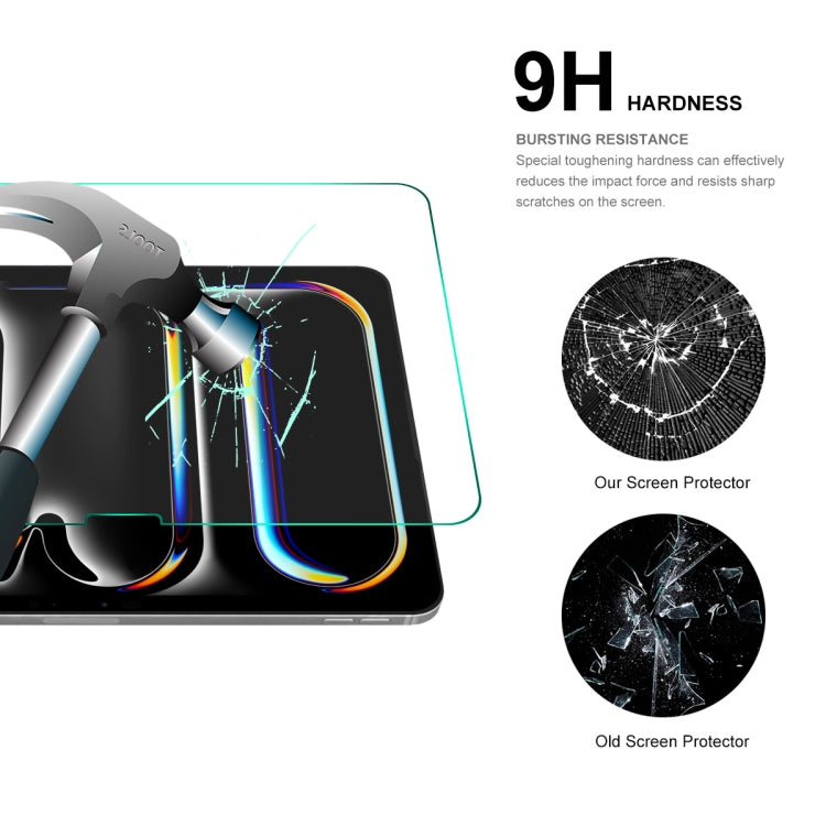 For iPad Pro 13 2024 / Air 13 2026 / 2025 2pcs ENKAY Hat-Prince 0.33mm Explosion-proof Tempered Glass Film