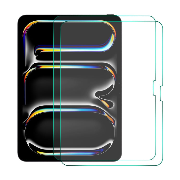 For iPad Pro 11 2025 / 2024 2pcs ENKAY Hat-Prince 0.33mm Explosion-proof Tempered Glass Film